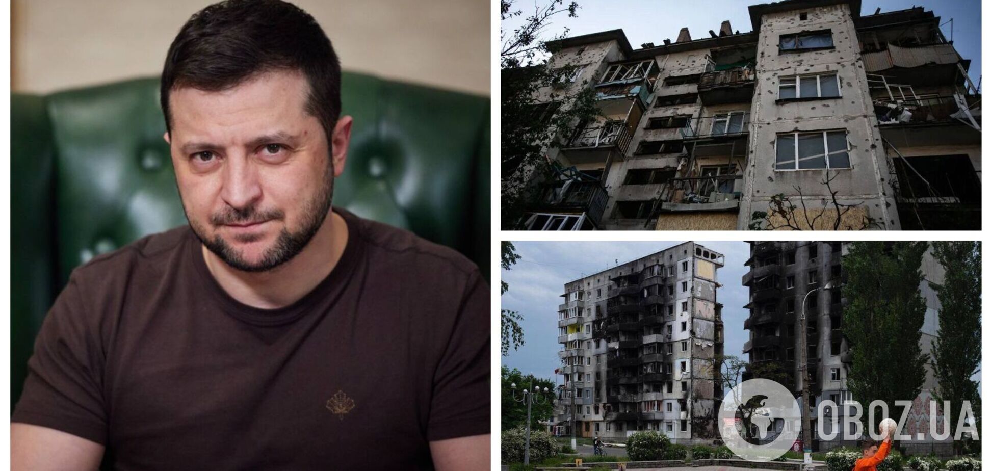 Зеленский: мы обязательно отстроим все, что разрушили оккупанты. Фото