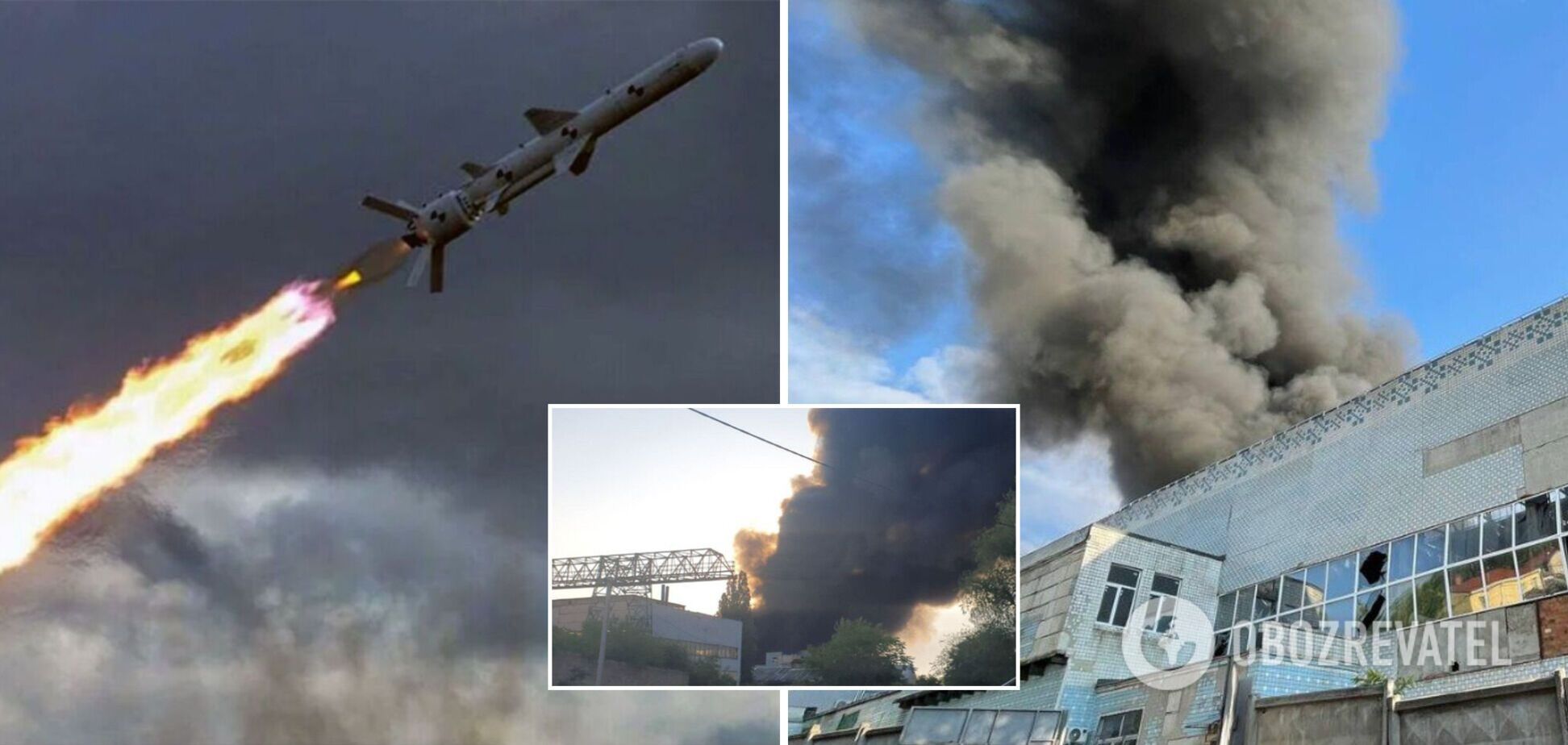 Войска РФ ударили ракетами по Одессе: вспыхнул масштабный пожар, есть раненый. Фото и видео
