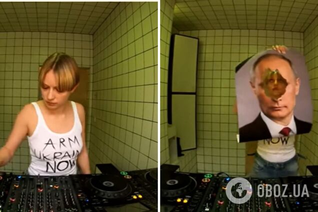 Американская диджей назвала Россию государством-террористом и сожгла портрет Путина в прямом эфире