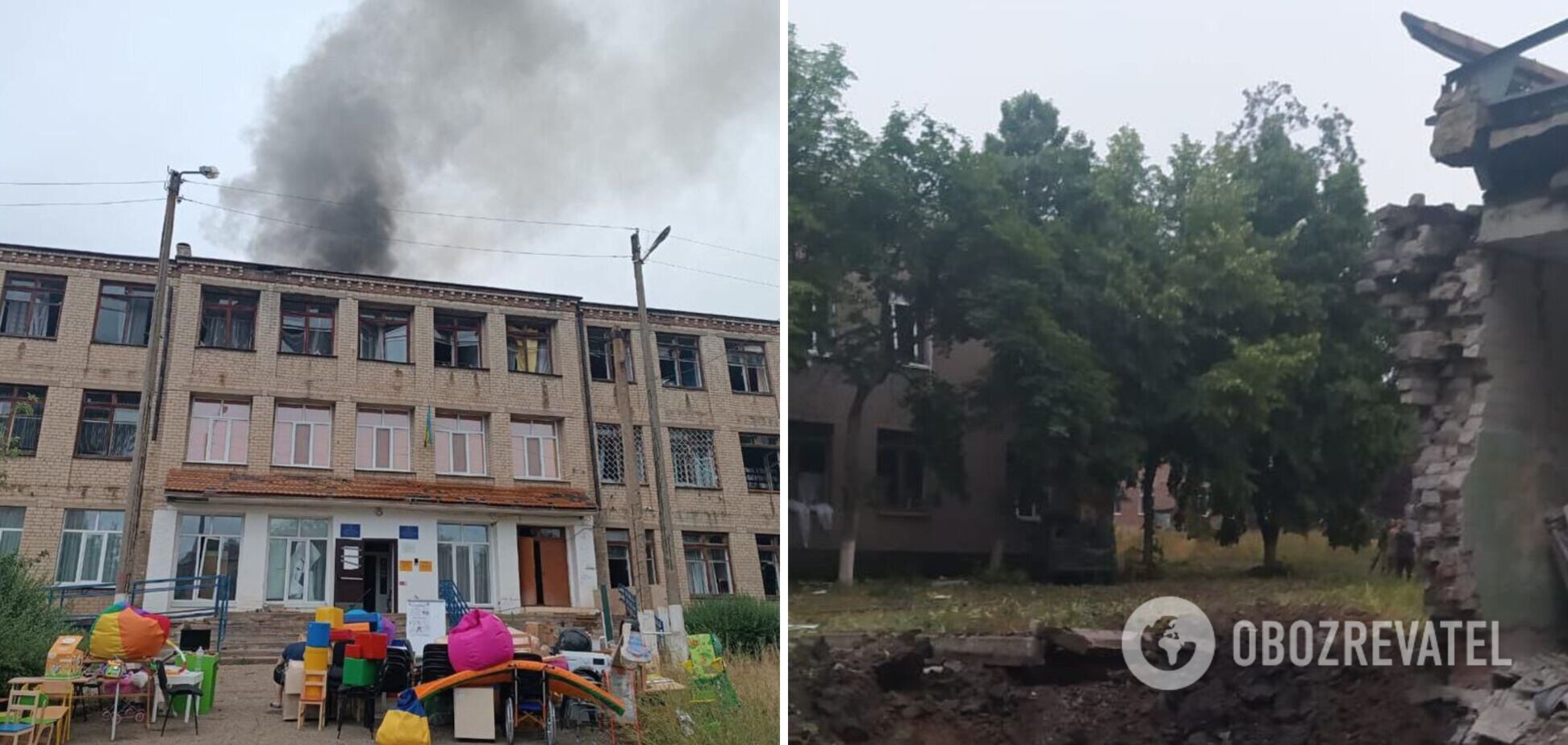 Войска РФ ударили по школе, детсаду и центру детского творчества на Донетчине: детали