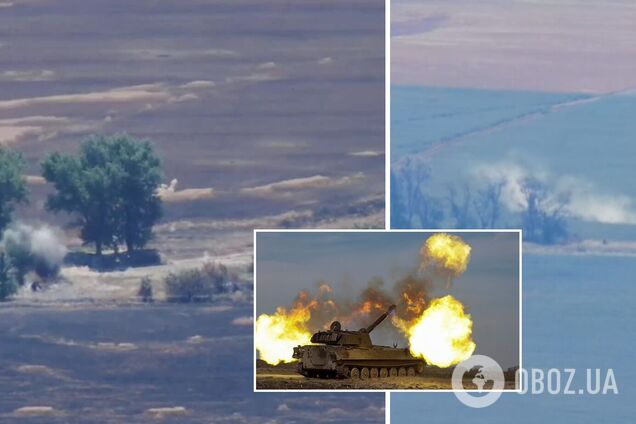 Українські артилеристи показали, як горять озброєння та жива сила ворога