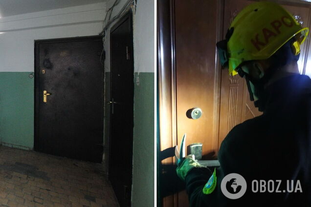 Спасатели с помощью специнструмента открыли дверь