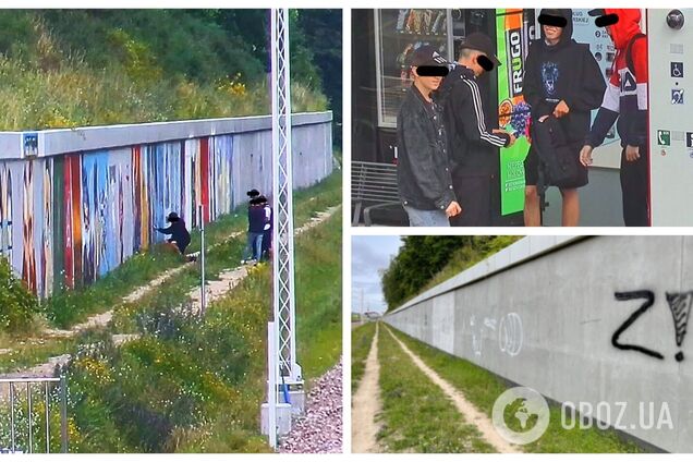 В Гданьске вандалы осквернили муралы в поддержку Украины: разместили антиукраинские лозунги. Фото