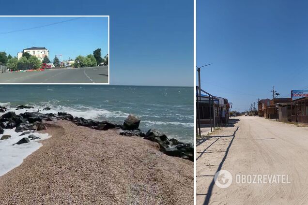 Порожні пляжі та бур’яни: з’явилося відео з окупованої Кирилівки в розпал курортного сезону