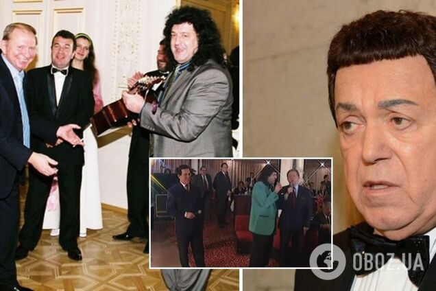 'Українською ж просять заспівати!' Сеть рассмешило видео, как Кучма и Иво Бобул 'подвинули' Кобзона со сцены