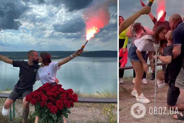 Український воїн, який втратив ногу на війні, зробив пропозицію коханій. Відео довело мережу до сліз