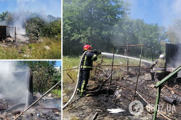 Оккупанты обстреляли села Чугуевского района на Харьковщине, начался пожар. Фото