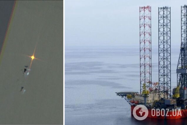 В Черном море до сих пор горят 'вышки Бойко': спутниковые фото