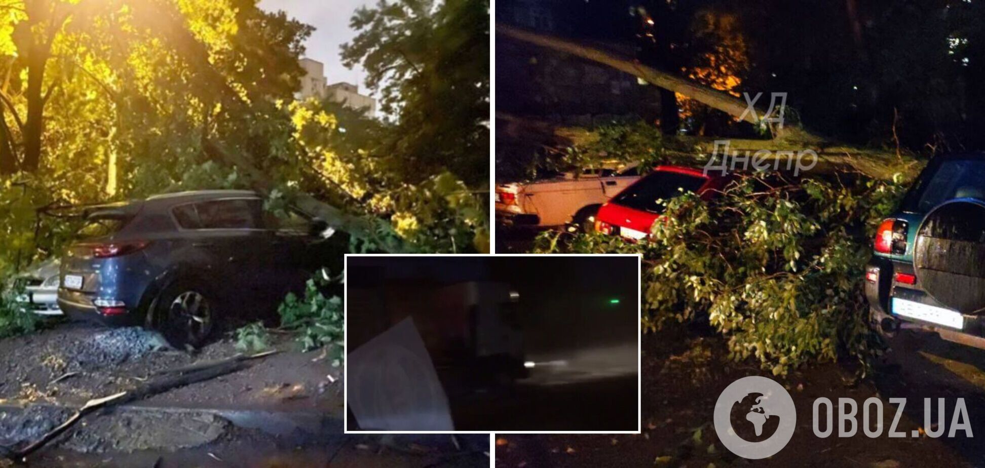 Ураганний вітер валив дерева і зносив вивіски магазинів: Дніпро накрила потужна злива. Фото та відео