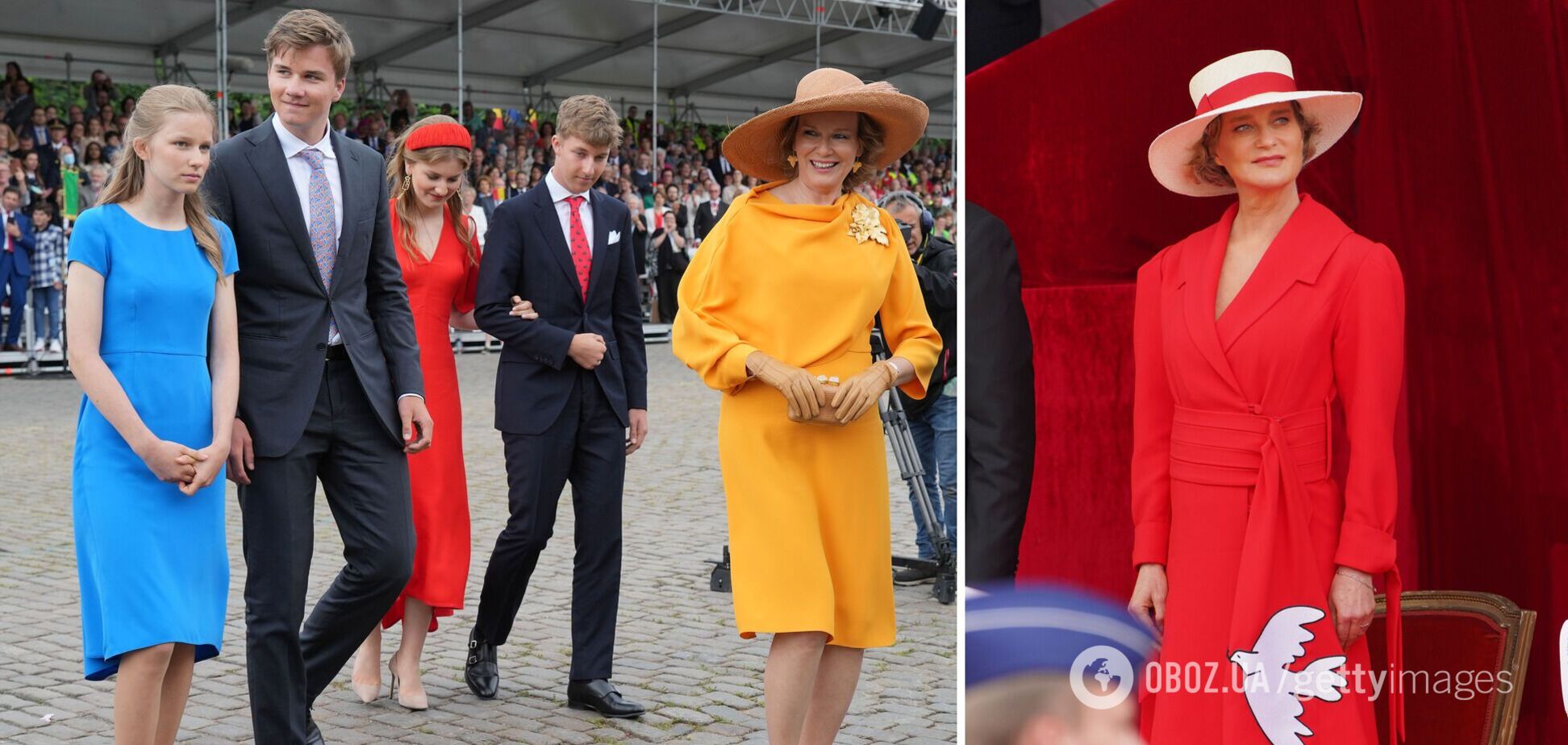 Голубь мира и символические платья. Женщины королевской семьи без слов поддержали Украину в День Бельгии