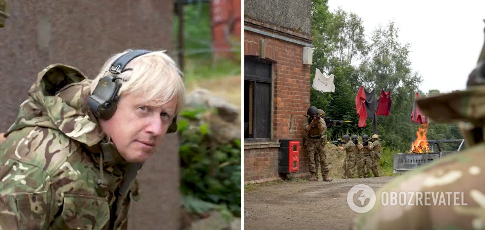 'Британия сделает все возможное!' Борис Джонсон потренировался вместе с украинскими военными. Видео