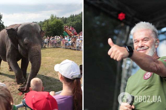 Газманов с символом 'V' и со слоном выступил перед белорусскими силовиками. Фото