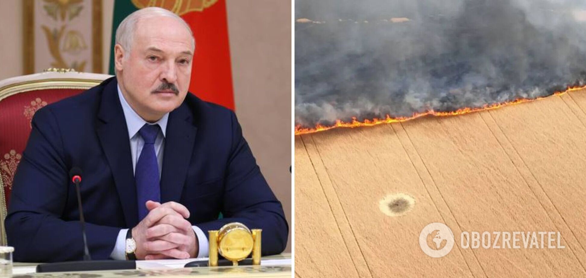 Лукашенко заявил, что Украина сама поджигает свои поля