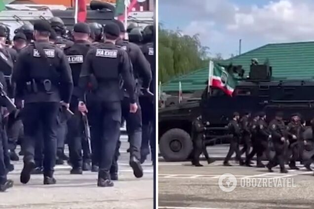 У чеченских силовиков появились новые шевроны с надписью 'На Киев'