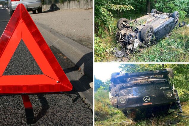 Легковушка на скорости съехала в кювет и перевернулась