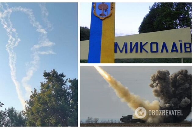 У Миколаєві під час повітряної тривоги прогриміли вибухи, піднявся дим. Фото