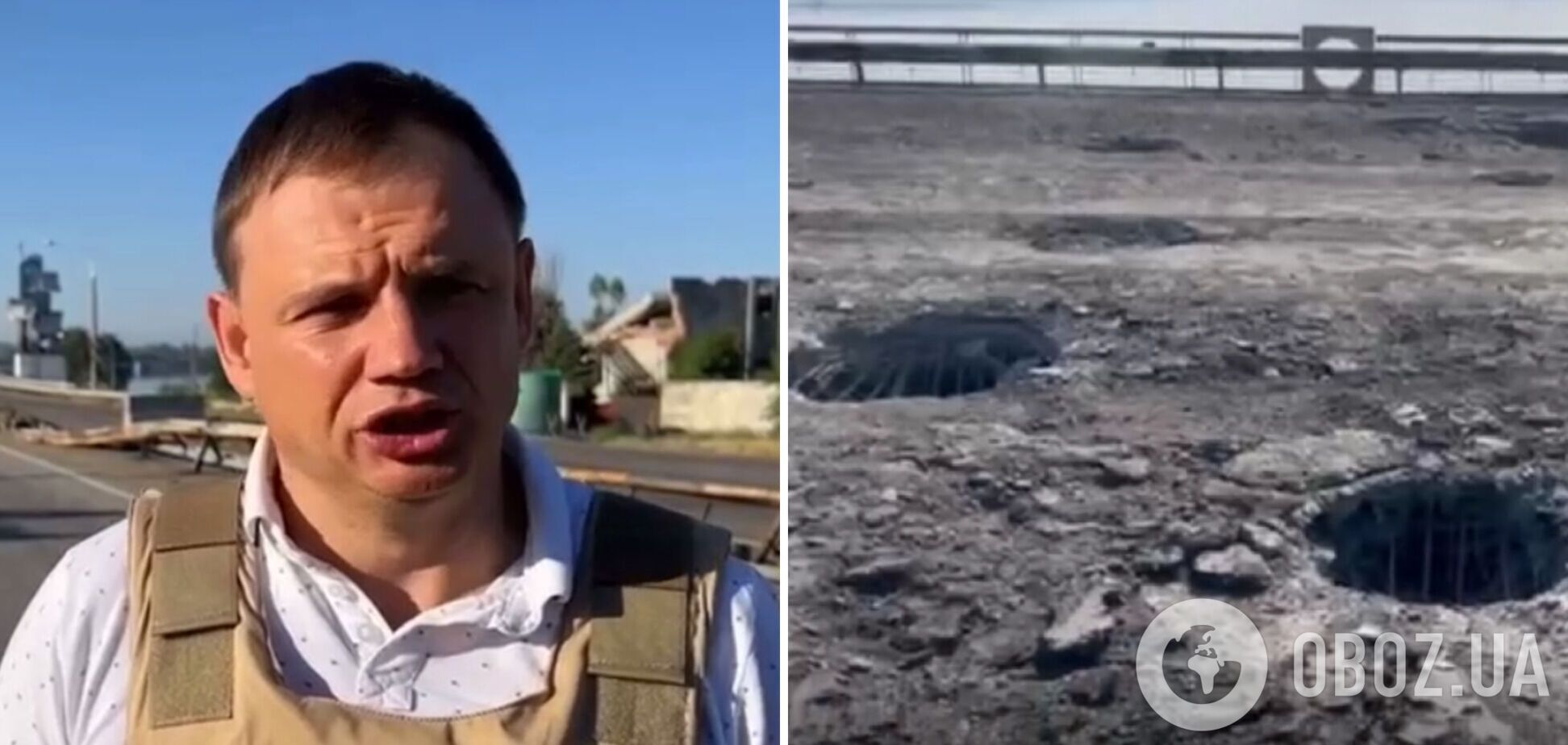 Гауляйтер Стремоусов устроил истерику из-за удара ВСУ по Антоновскому мосту и заявления Зеленского. Видео