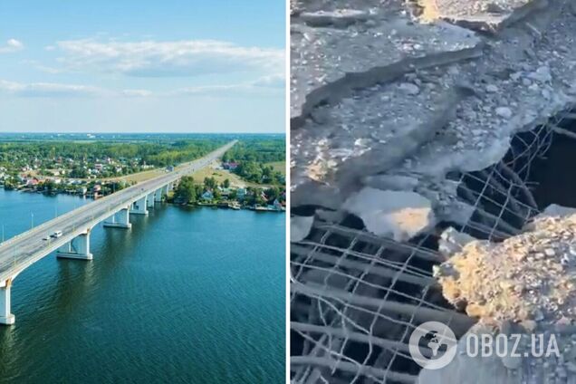 Теперь пешеходный: в сети показали, как выглядит Антоновский мост после удара ВСУ. Видео