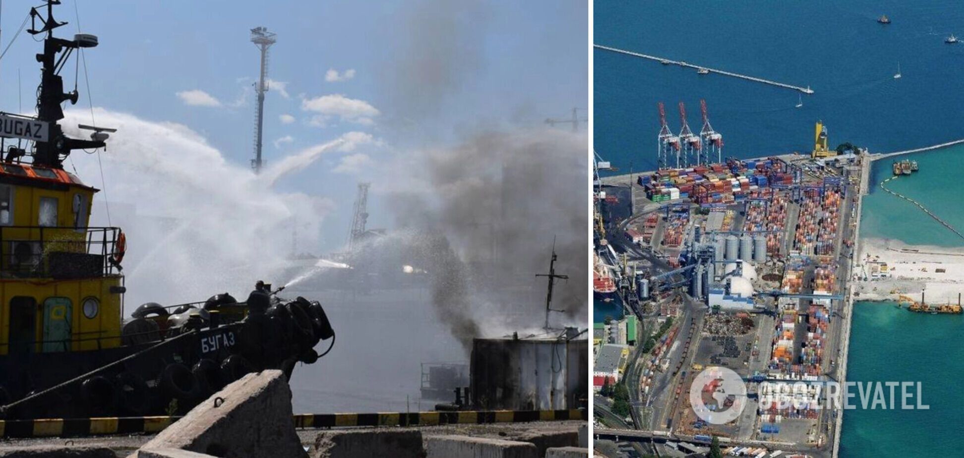 У порту Одеси спалахнула пожежа: Братчук пояснив, що сталося