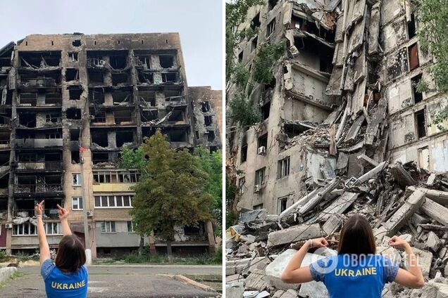 'Місто незламних людей': в окупованому Маріуполі дівчина вийшла на вулицю у футболці з написом Ukraine. Фото