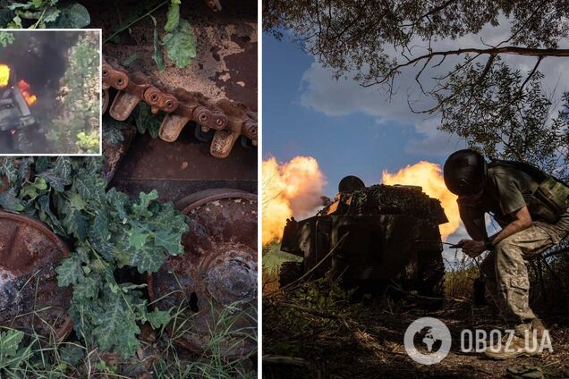 На Харьковщине ВСУ точным ударом уничтожили вражеский танк: видео горящей техники