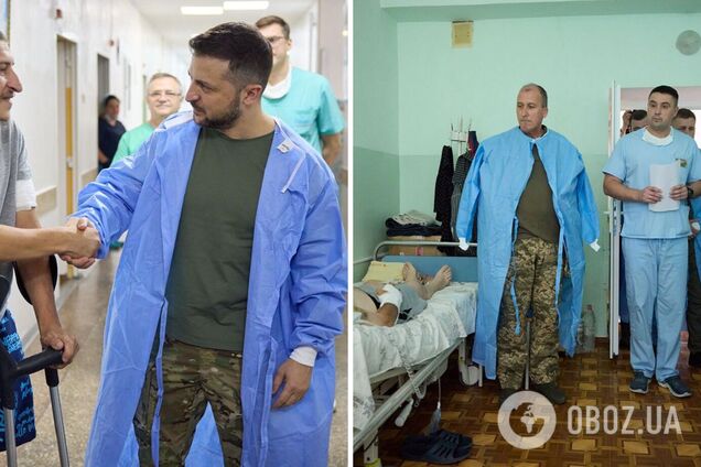 Зеленский посетил в госпитале в Одессе раненых украинских защитников и поблагодарил медиков. Фото и видео