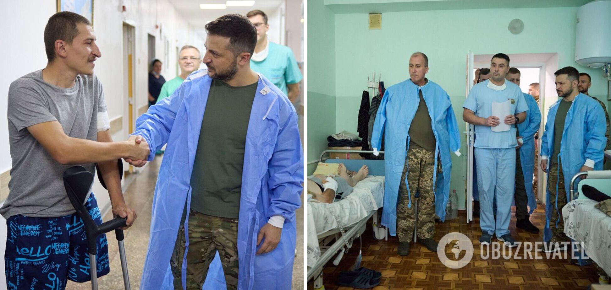 Зеленский посетил в госпитале в Одессе раненых украинских защитников и поблагодарил медиков. Фото и видео