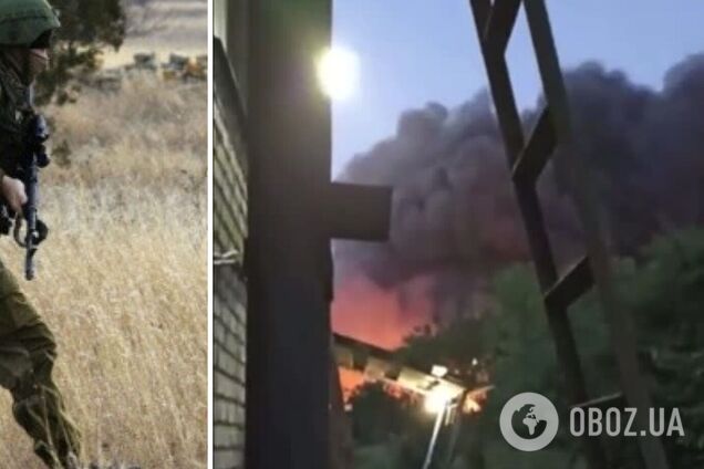 В Іловайську продовжує горіти склад боєприпасів окупантів