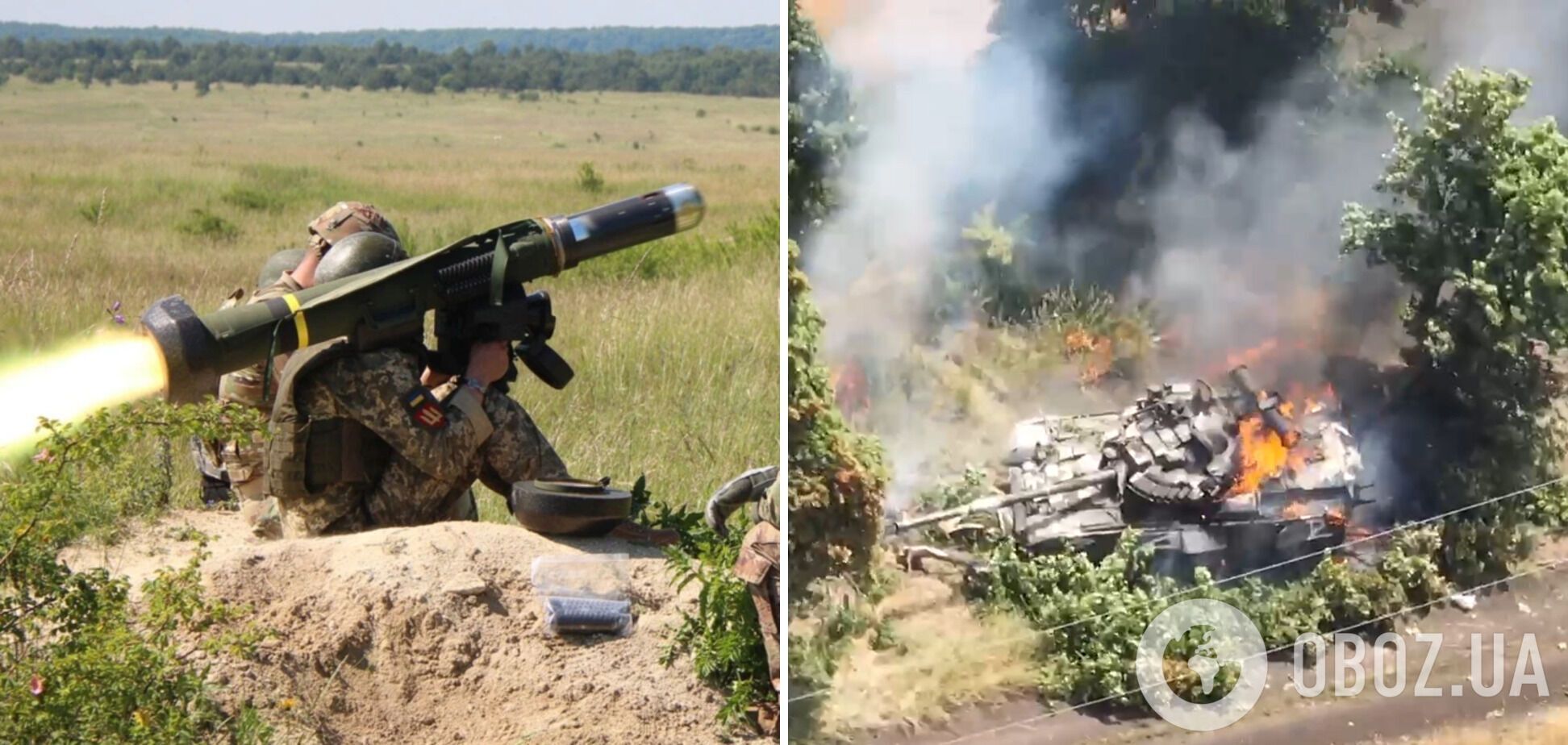 ЗСУ перетворили російський танк на палаючий смолоскип