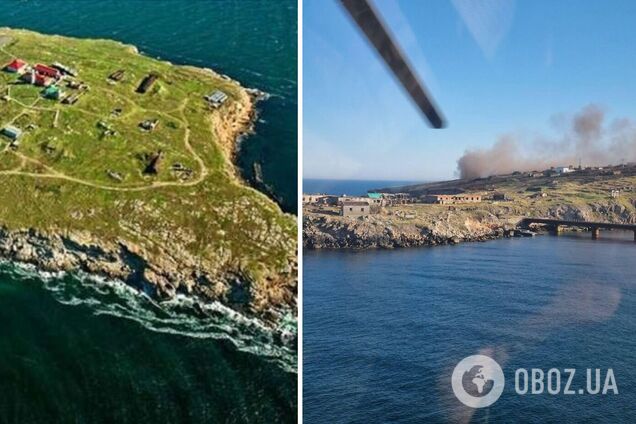 В сети появились фото побега оккупантов со Змеиного