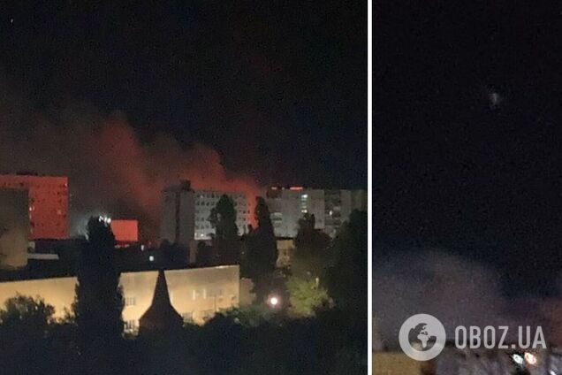 В оккупированном Энергодаре прогремели взрывы: горит гостиница, где расположились оккупанты. Фото и видео