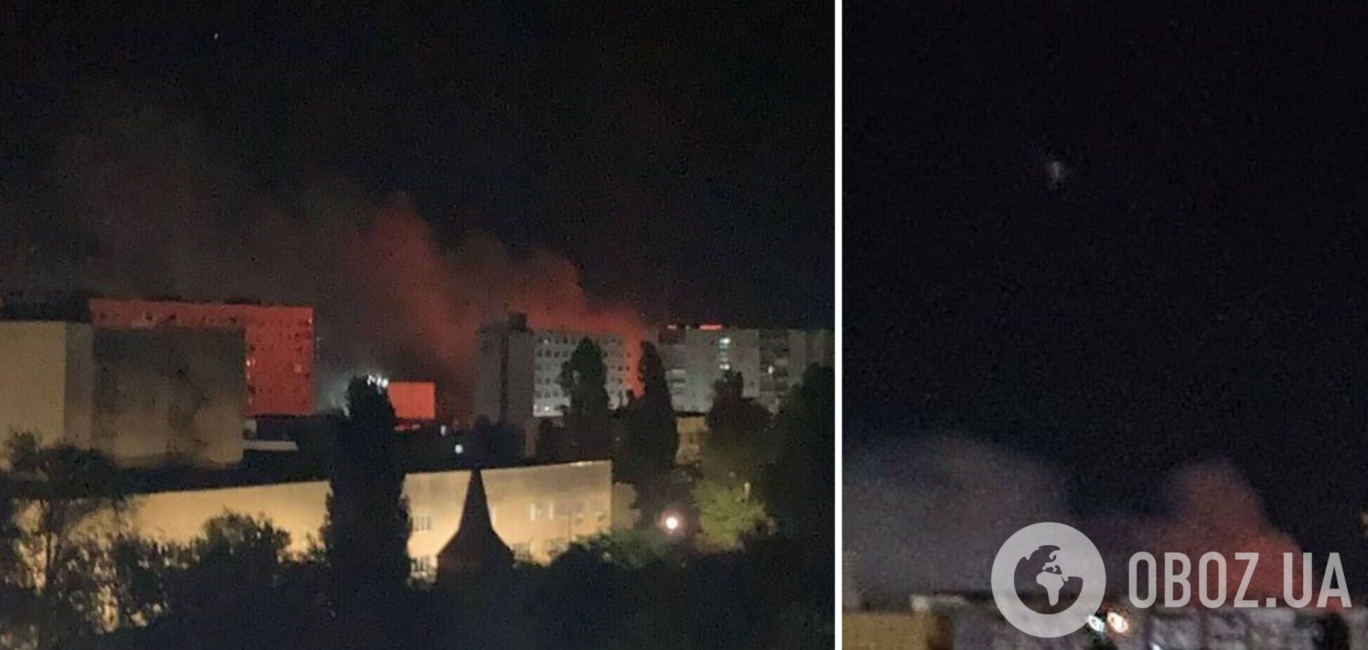 В окупованому Енергодарі пролунали вибухи: горить готель, де розташувалися окупанти. Фото та відео