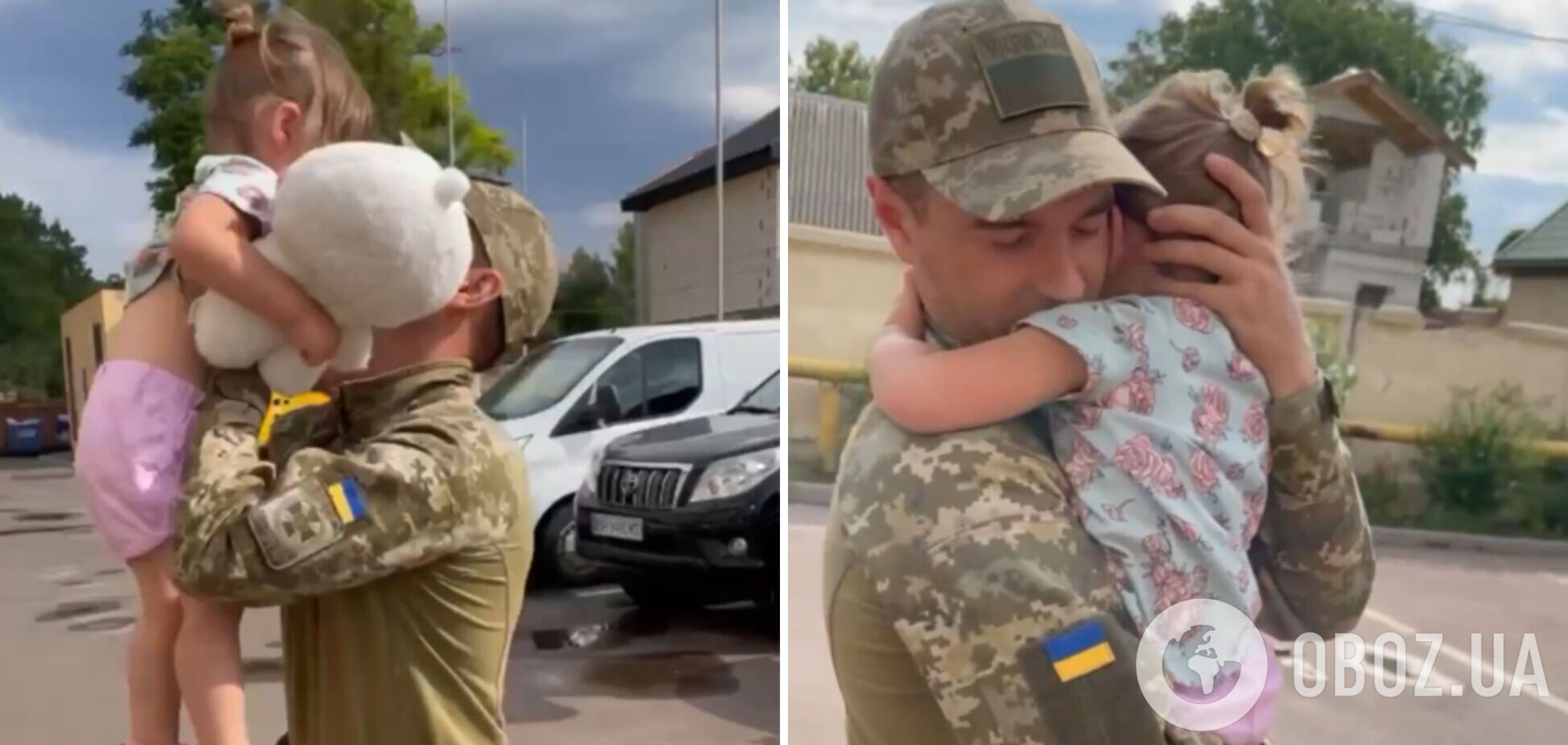 Ради этого нужно побеждать врага: трогательную встречу отца-военного с дочкой показали на видео