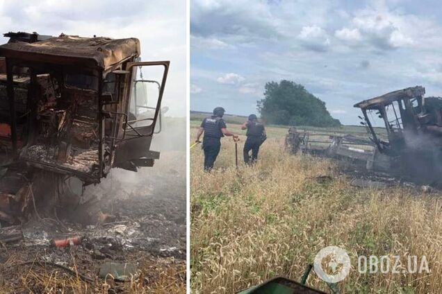 Под Харьковом на мине подорвался комбайн