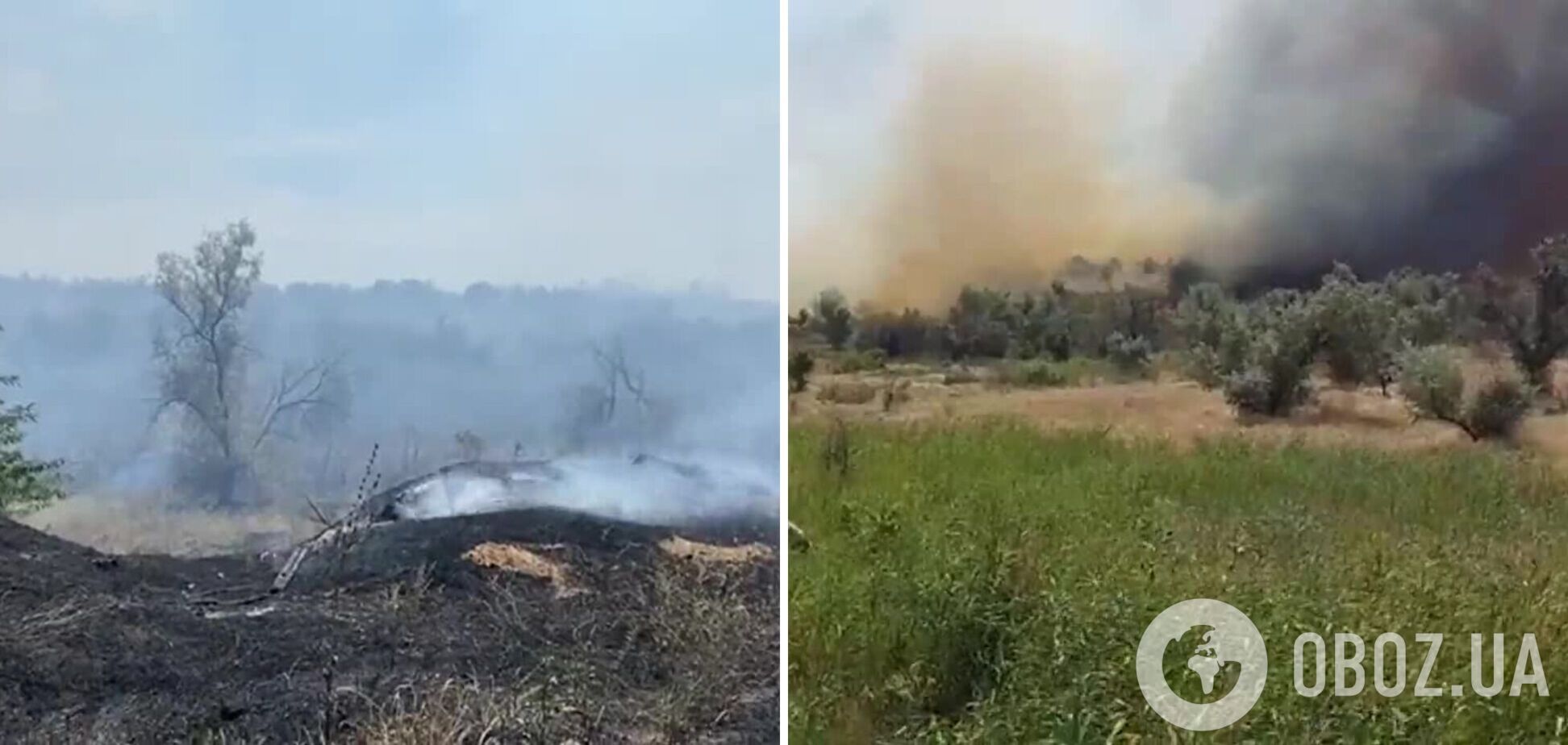В Николаевской области после обстрелов начались пожары