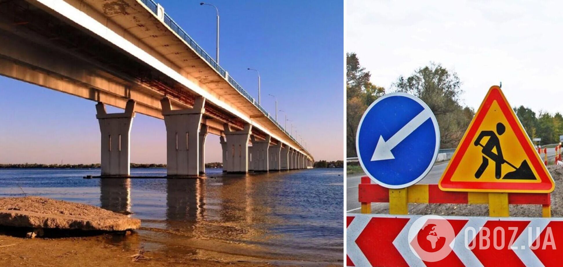 Оккупанты начали ремонтировать Антоновский мост после удара ВСУ: фото