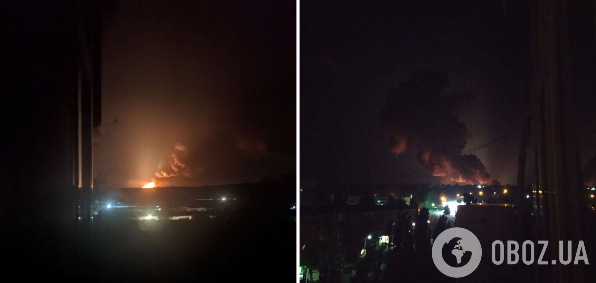 В оккупированном Снежном прогремели взрывы, горят военные склады. Фото и видео