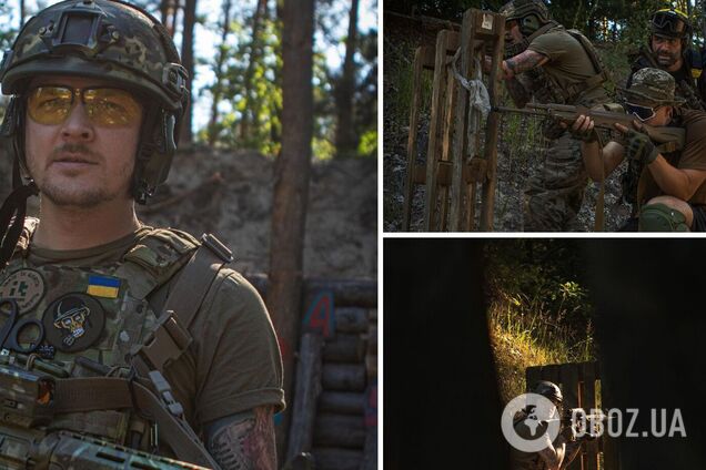 Женя Галич показал, как оттачивает мастерство стрельбы из автомата. Фото