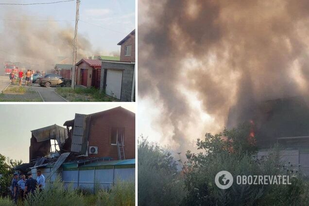 В Таганроге сбили беспилотник, БПЛА упал на жилой дом и сжег его