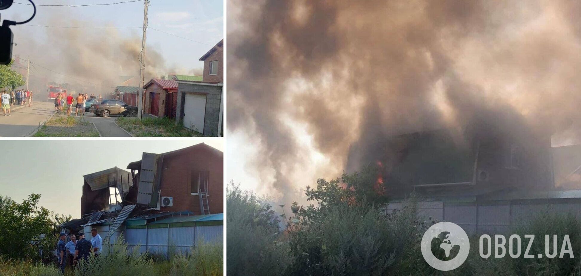 У Таганрозі збили безпілотник, БПЛА впав на житловий будинок та спалив його
