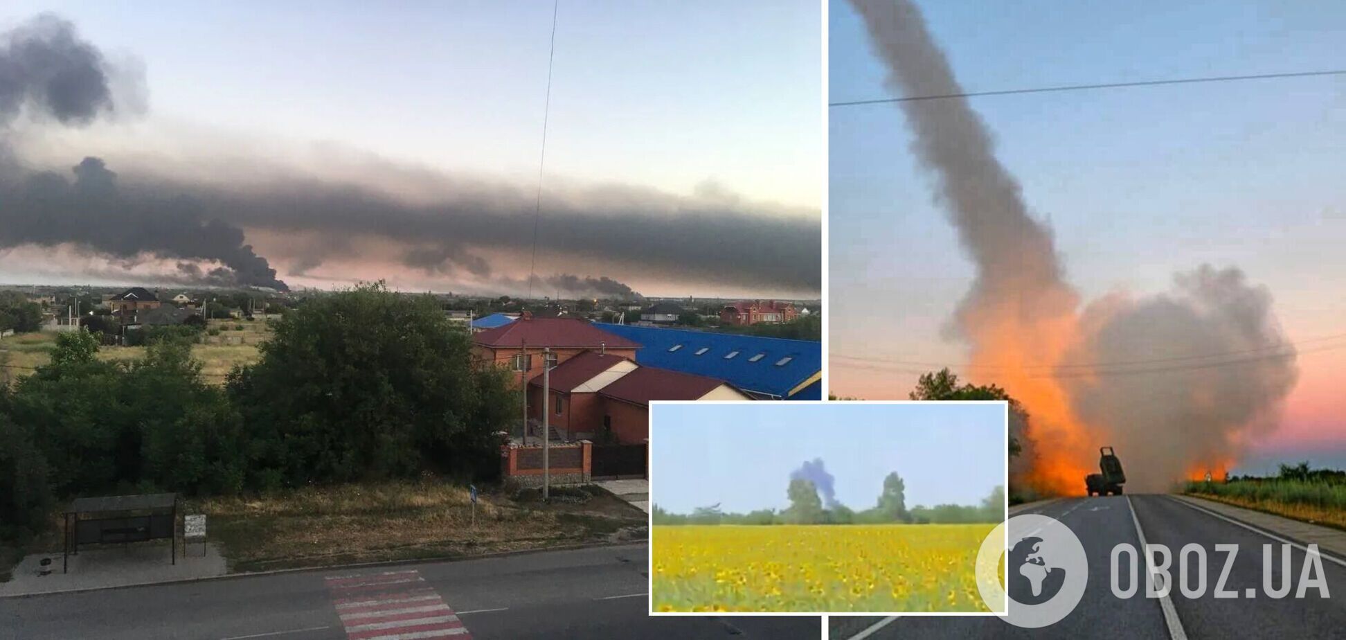 В оккупированном Мелитополе продолжает гореть аэродром, по которому ударили ВСУ. Видео
