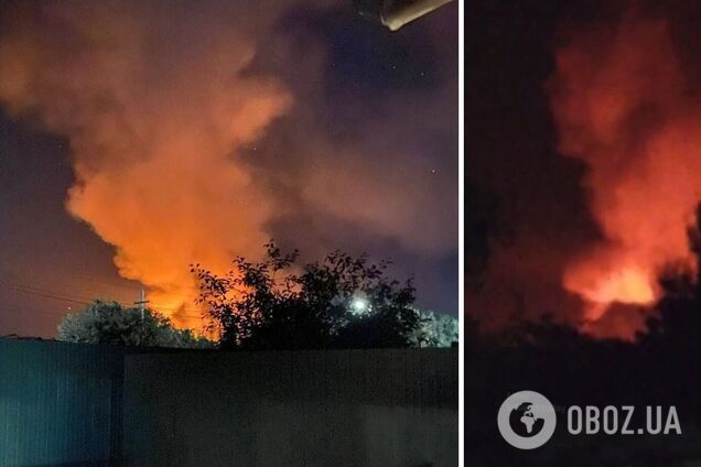 На Луганщине прогремели взрывы, загорелся склад с боеприпасами оккупантов. Видео