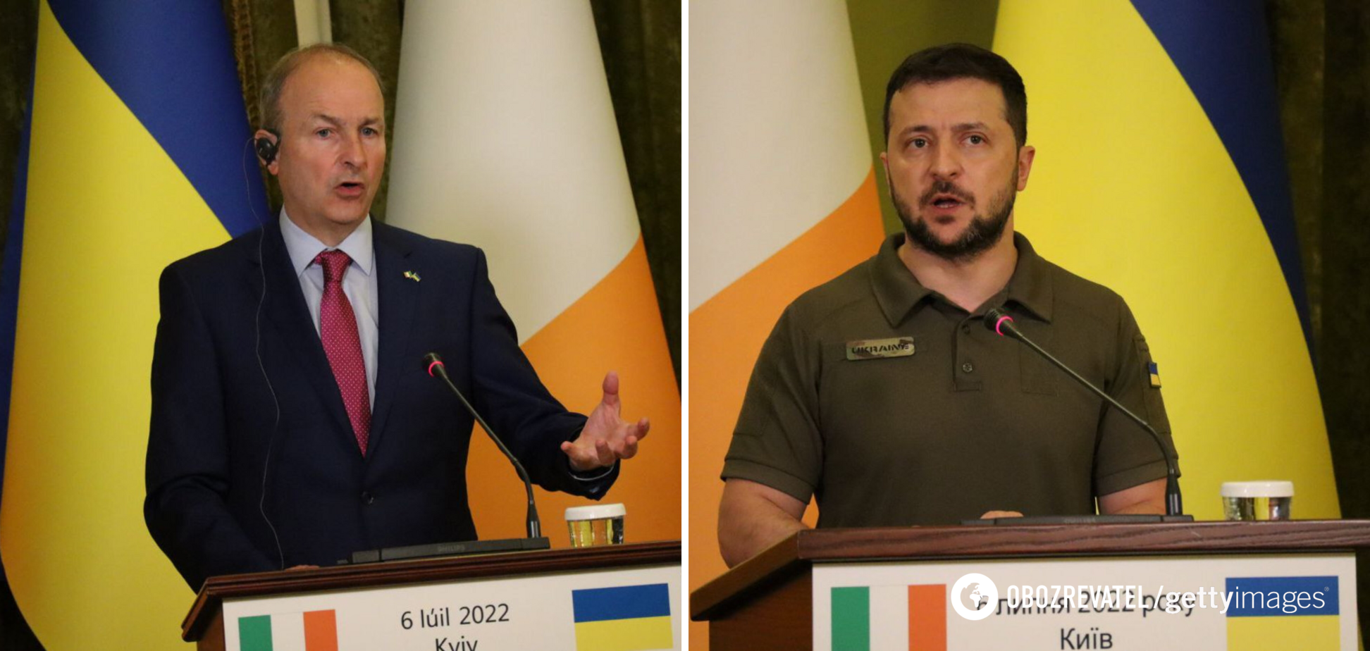 Зеленский и премьер-министр Ирландии Мартин обсудили помощь Украине и новые санкции против РФ. Фото и видео