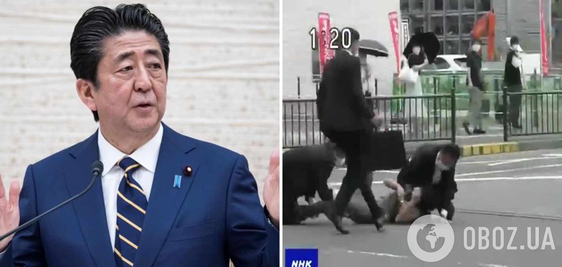 Момент покушения на Синдзо Абэ попал на видео
