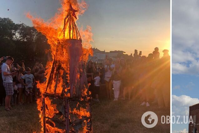 В Ужгороде на праздновании Ивана Купала сожгли Кремль. Фото