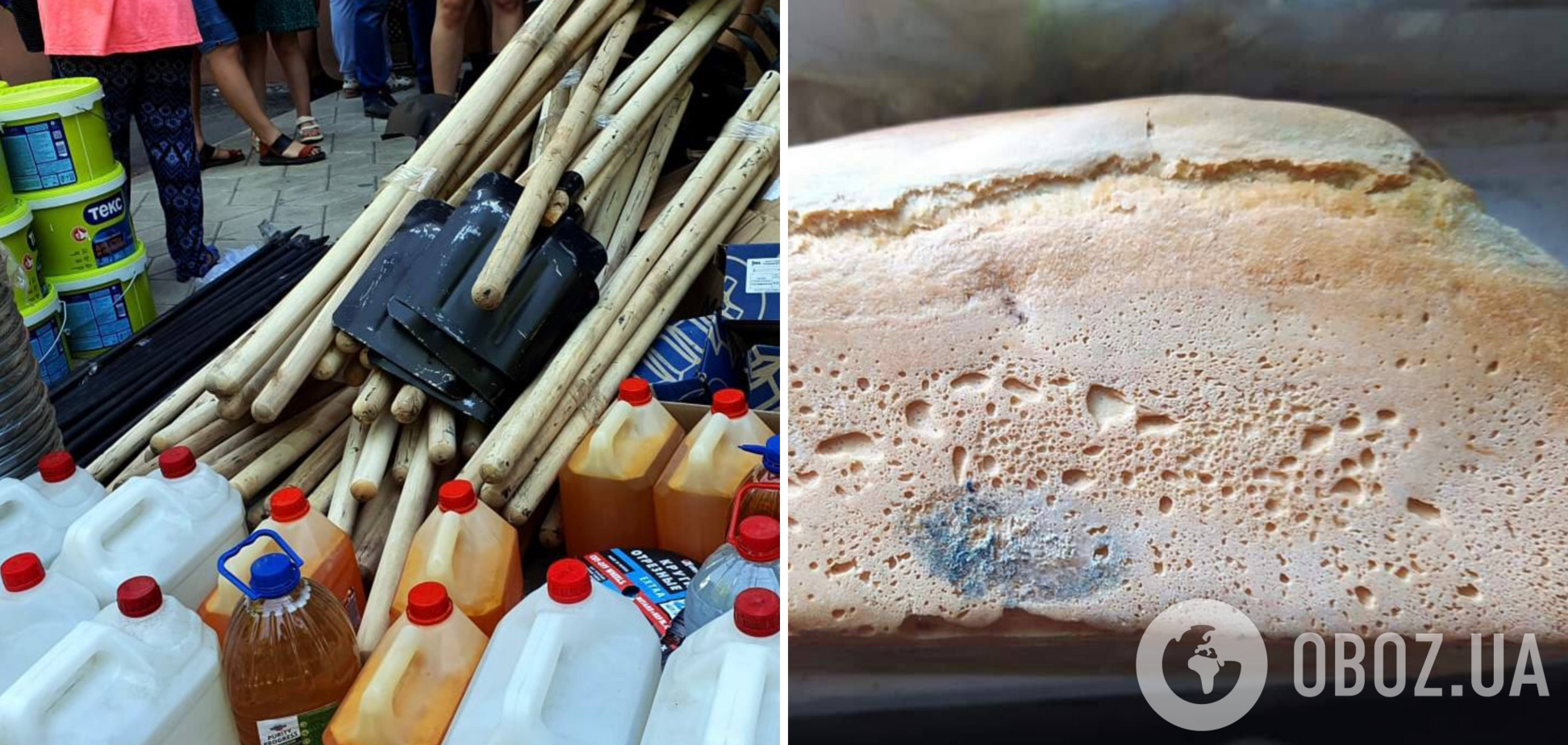 Хлеб с плесенью и тушенка из вымени: жителям Мариуполя прислали гуманитарную помощь от 'Единой России'. Фото