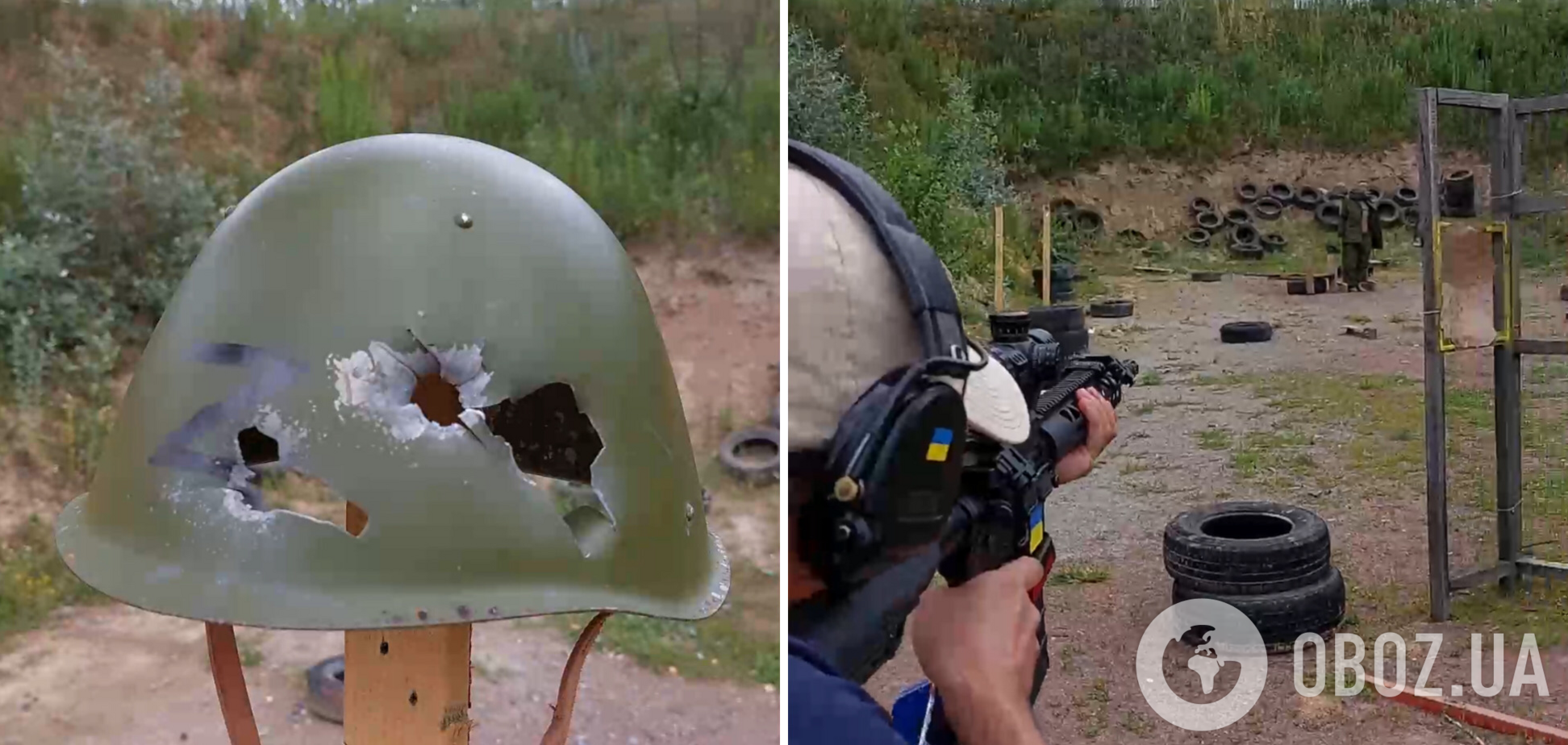 Українець перевірив на міцність каску російських окупантів: видовищне відео