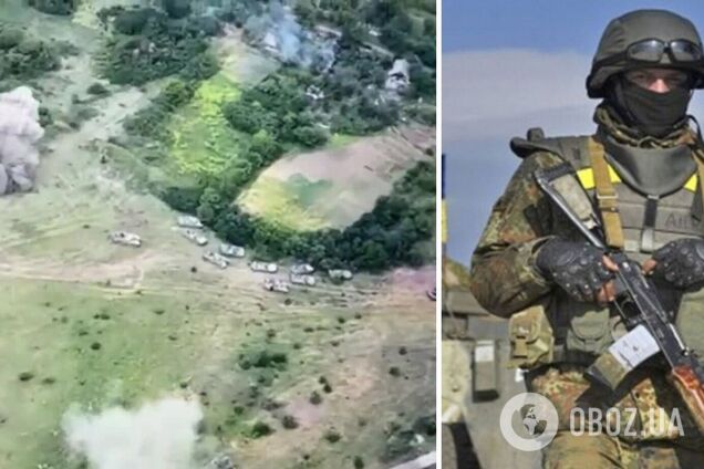 Танки та БМП зробили 'жест доброї волі': знищення колони ворожої техніки показали на відео