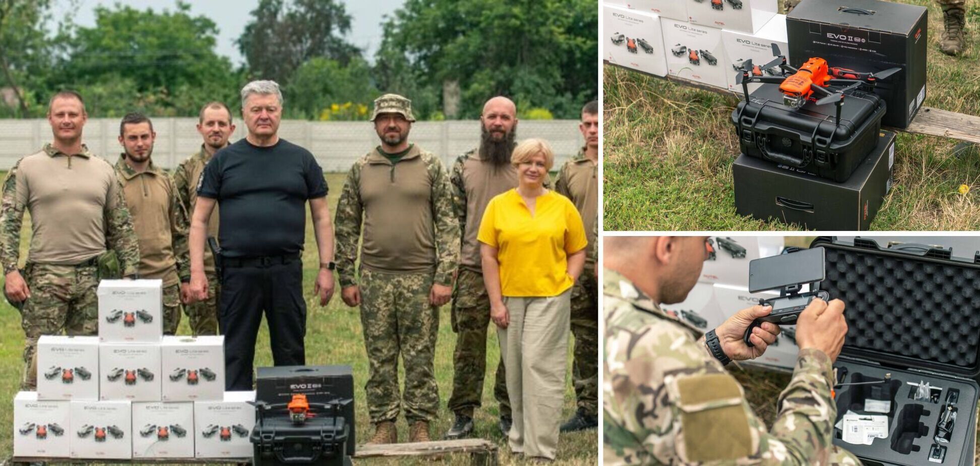 Порошенко привіз 10 безпілотників у 24-ту ОМБр імені Короля Данила