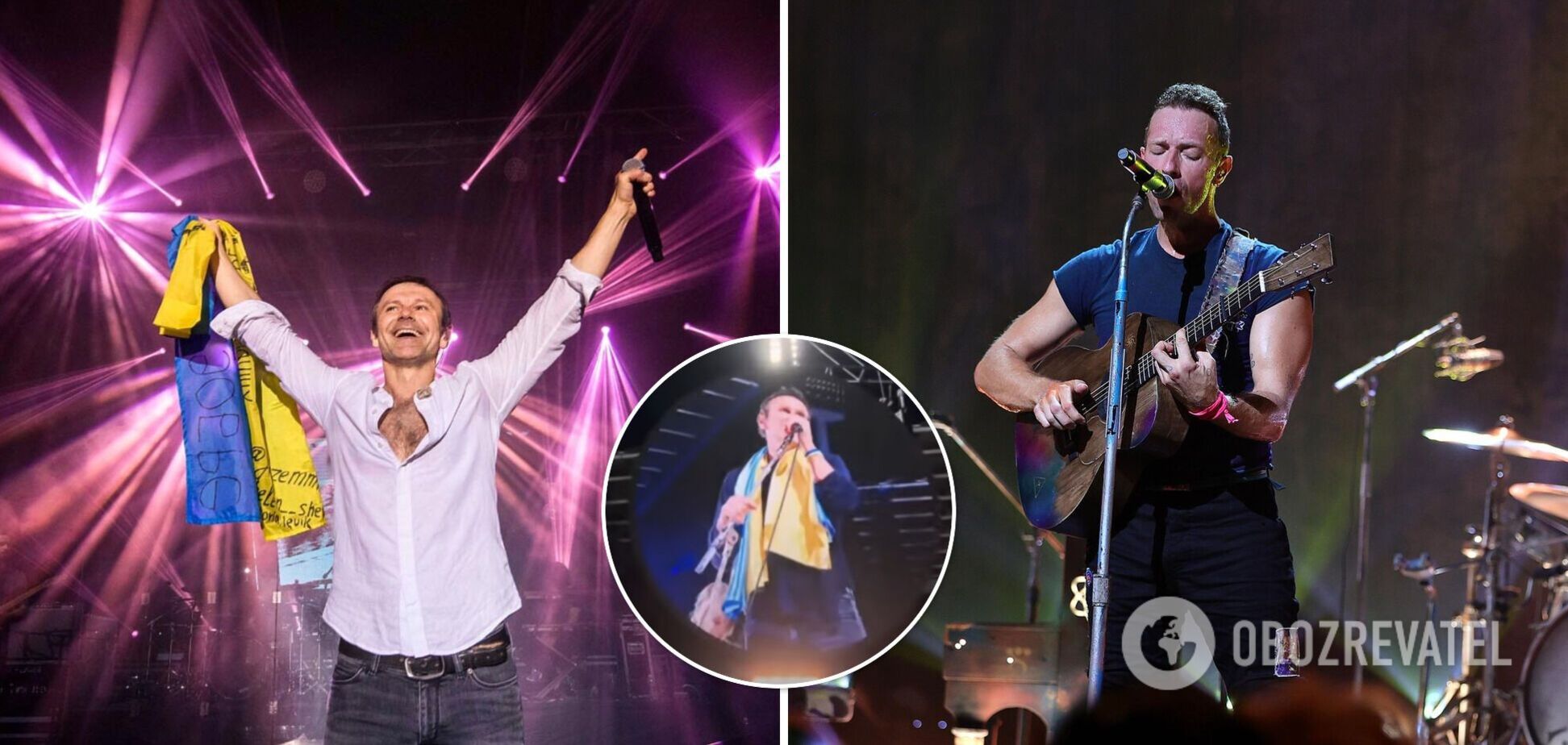 В этот раз с Вакарчуком. Coldplay снова спели песню 'Обійми' на своем концерте